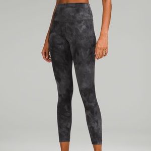 Lululemon Wunder Train High Rise Tight Legging 25” Diamond Dye Grey Size 8